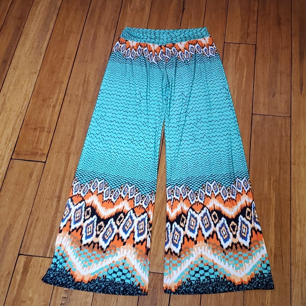 Wide Leg Bell Bottoms Festival Hippie Pants M